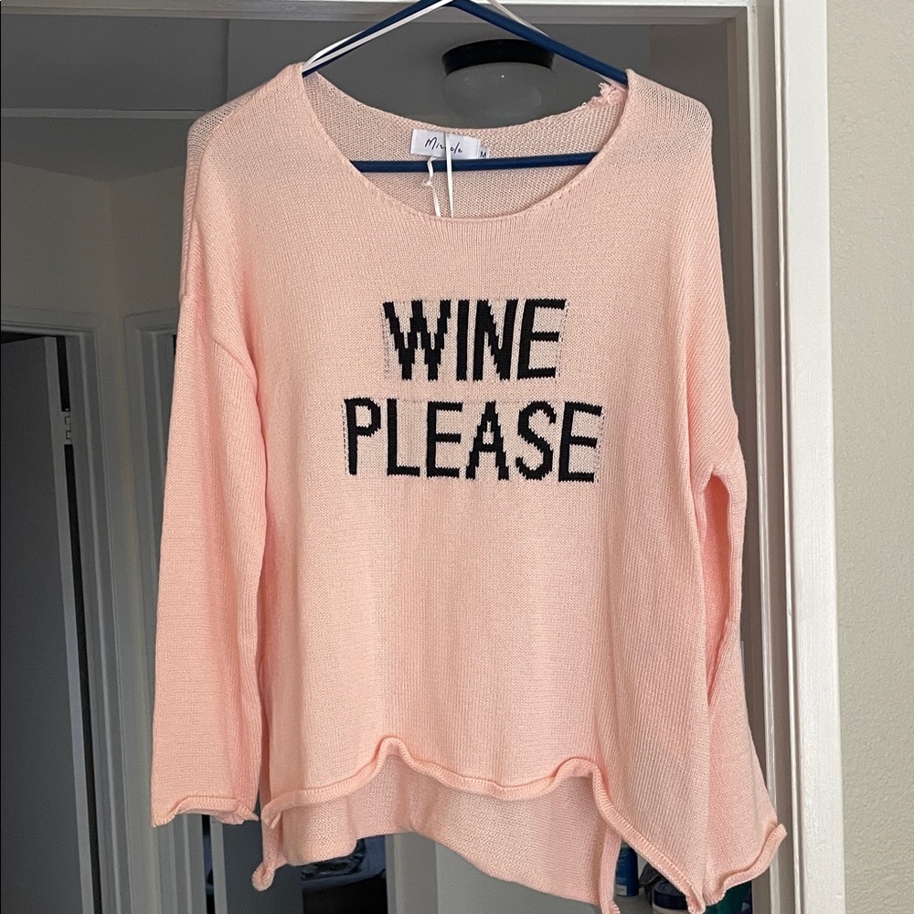 Miracle Blush Sweater with Black Accents
